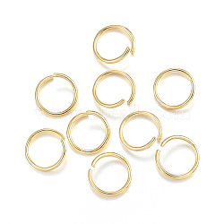304 Stainless Steel Jump Rings, Open Jump Rings, Golden, 18 Gauge, 10x1mm(X-STAS-F084-16G)