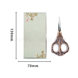 Stainless Steel Flower Scissors, Embroidery Scissors, Sewing Scissors, with Zinc Alloy Handle, Red Copper, 112.5x53.2mm(PW-WG30003-01)