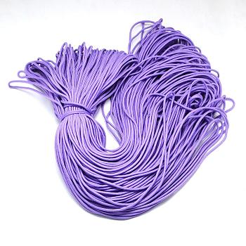 Polyester & Spandex Cord Ropes, 16-Ply, Medium Purple, 2mm, about 109.36 yards(100m)/bundle