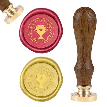 DIY Wood Wax Seal Stamp, Other Pattern, 90mm, Stamps: 25x14.5mm