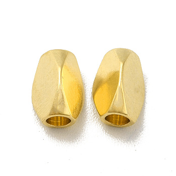Brass Beads, Cadmium Free & Lead Free, Nuggets, Real 24K Gold Plated, 6x4x4mm, Hole: 2mm