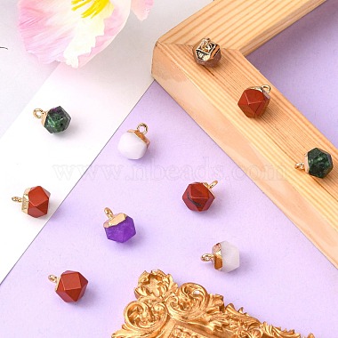 Natural & Synthetic Mixed Stone Charms(G-S359-015)-4