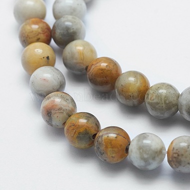 naturelles folles agate perles brins(G-K287-15-8mm)-3