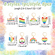 8Pcs 8 Style Pride Rainbow Alloy Enamel Pendant Stitch Markers(HJEW-NB00030)-2