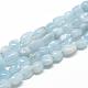 Chapelets de perles en aigue-marine naturelle(G-R445-8x10-36)-1