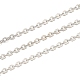 Rhodium Plated 925 Sterling Silver Flat Cable Chains(STER-F052-04P-05)-1