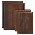 4Pcs 2 Styles Unfinished Wood Medal Plaque, Rectangle, Coconut Brown, 180~254x129~203x15.5mm, 2pcs/style(WOOD-OC0004-39)