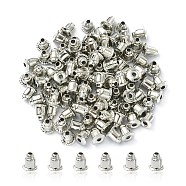 Iron Bullet Ear Nuts, Earring Backs, Platinum, 6x5mm, Hole: 1mm(IFIN-YW0001-71P)
