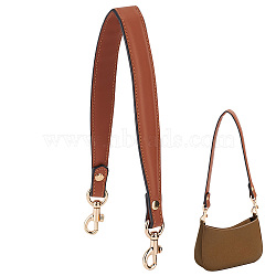 Leather Bag Straps, with Alloy Swivel Clasps, Sienna, 50.5x1.5~2.7cm(DIY-WH0304-709A)