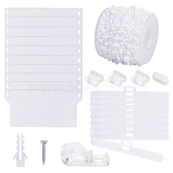 DIY Window Blinds Accessories, with Plastic Window Curtain Hooks and Vertical Blind Replacement Repair Kit, White, 52.5x14.5x23.5mm(DIY-PH0025-37)
