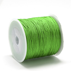 Nylon Thread, Chinese Knotting Cord, Lime Green, 0.4mm, about 174.98 Yards(160m)/Roll(NWIR-Q008B-233)