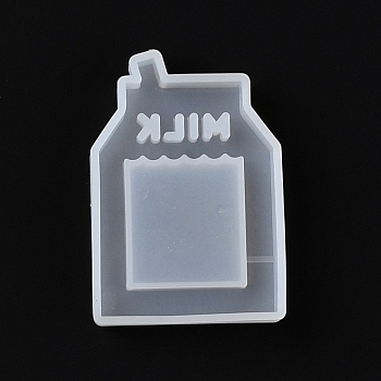 DIY Milk Quicksand Silicone Molds, Resin Casting Molds, For DIY UV Resin, Epoxy Resin Craft Making, White, 68x47x10mm