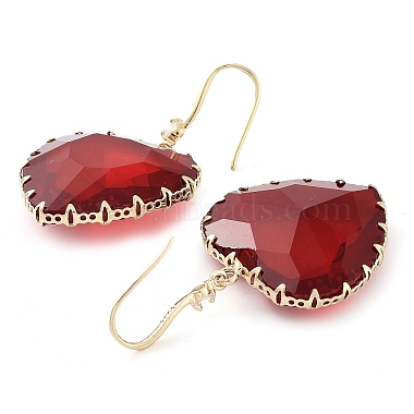 boucles d'oreilles pendantes coeur en verre(EJEW-Q800-19B-KCG)-2