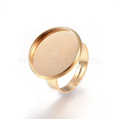Componentes de anillos de dedo de 201 acero inoxidable ajustables(STAS-G187-01G-18mm)-2