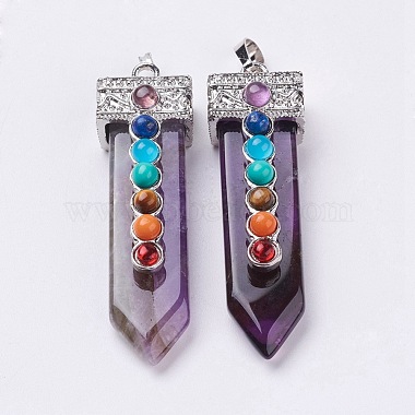 Platinum Others Amethyst Big Pendants