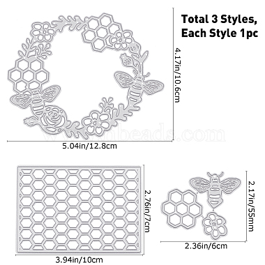 Honeycomb Carbon Steel Cutting Dies Stencils(DIY-GF0003-58)-2