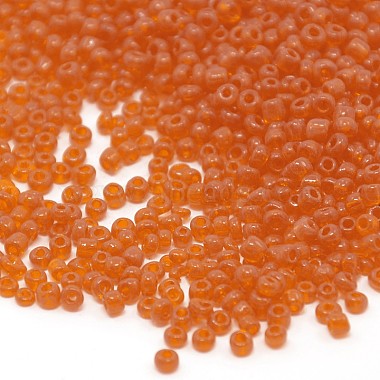 Orange Round Glass Beads