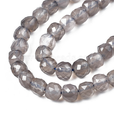 Natürlichen graue Achat Perlen Stränge(G-S359-373)-3
