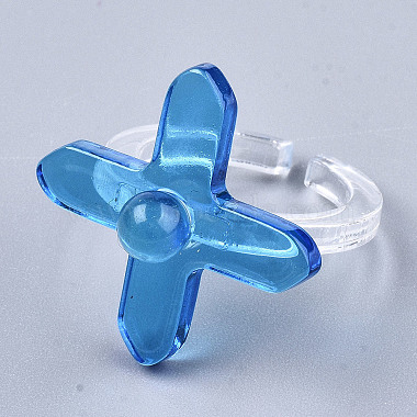 (Jewelry Parties Factory Sale)Transparent Acrylic Cuff Rings(RJEW-S047-004A)-2