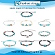 Anattasoul 10 pcs 10 style synthétique turquoise et coquillage naturel et graine bracelet et bracelet de cheville en perles tressées(AJEW-AN0007-10)-7