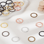 30Pcs 6 Colors Alloy Split Key Rings, Keychain Clasp Findings, Mixed Color, 25x2mm, Inner Diameter: 20mm, 5pcs/color(FIND-LP0002-92)