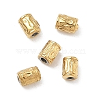 304 Stainless Steel Beads, Cylinder, Ion Plating(IP), Real 18K Gold Plated, 3.5x3.5x4.8mm, Hole: 1.4mm(STAS-D204-32G)
