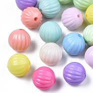 Opaque Acrylic Beads, Round, Mixed Color, 12x12mm, Hole: 1.5mm, about 490pcs/500g(MACR-S272-68)