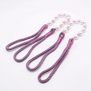 Polyester Curtain Tiebacks, with Round Plastic Beads, Dark Orchid, 71.5x0.9cm(AJEW-WH0162-54E)