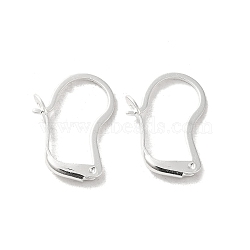 Brass Hoop Earring Findings, Silver, 19.5x3mm, Pin: 0.8x0.8mm(FIND-Z039-30S)