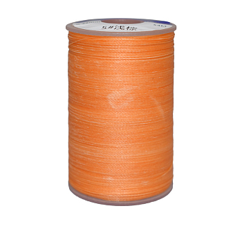 Waxed Polyester Cord, 3-Ply, Coral, 0.45mm, about 59.05 yards(54m)/roll