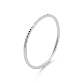 925 Sterling Silver Plain Band Rings For Women, Silver, 1mm, US Size 7 1/4(17.5mm)