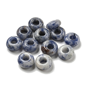 Natural Blue Spot Jasper Beads, Rondelle, 10x4.5mm, Hole: 3.5mm