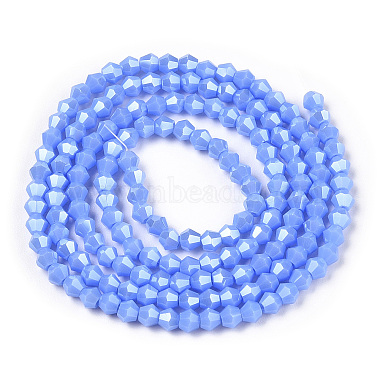 Opaque Solid Color Electroplate Glass Beads Strands(EGLA-A039-P2mm-A19)-3