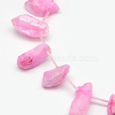 Electroplate Gemstone Natural Quartz Crystal Beads Strands(G-L135-03)-2