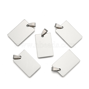 201 Stainless Steel Rectangle Stamping Blank Tag Pendants(STAS-S030-01)-2