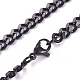 Men's 304 Stainless Steel Cuban Link Chain Necklaces(NJEW-G340-07B)-1