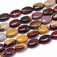 Natural Mookaite Flat Oval Bead Strands, 14x10x6mm, Hole: 1mm, about 29pcs/strand, 15.7 inch(G-M206-21)