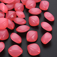 Imitation Jelly Acrylic Beads, Rhombus, Hot Pink, 17x14.5x9.5mm, Hole: 1.6mm, about 500pcs/500g(MACR-S373-93-E09)