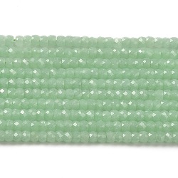 Synthetic Luminous Stone Beads Strands, Faceted, Round, Glow in the Dark, Medium Sea Green, 3x2mm, Hole: 0.6mm, about 156pcs/strand, 14.17 inch(36cm)(G-C086-01A-07)