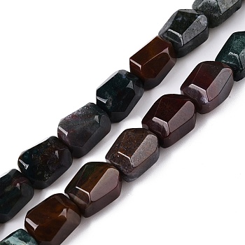 Natural Indian Agate Beads Strands, Faceted, Nuggets, 16~17x12~13.5x10.5~13mm, Hole: 1.2mm, about 13pcs/strand, 8.46~8.66 inch(21.5~22cm)