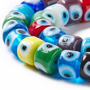 Handmade Evil Eye Lampwork Beads Strands(X-LAMP-F024-01B-04)-4