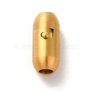 Matte Gold Color Oval 304 Stainless Steel Magnetic Clasps
