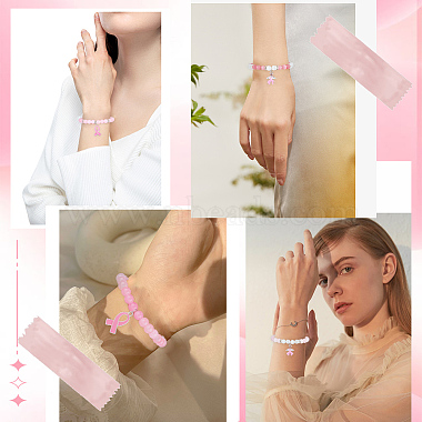 DIY Breast Cancer Awareness Bracelet Making Kit(DIY-SC0021-74)-5