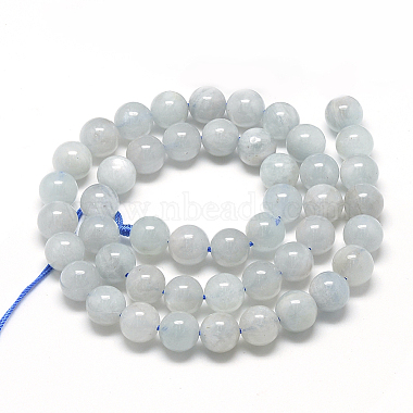 Natural Aquamarine Beads Strands(G-R446-10mm-04)-2