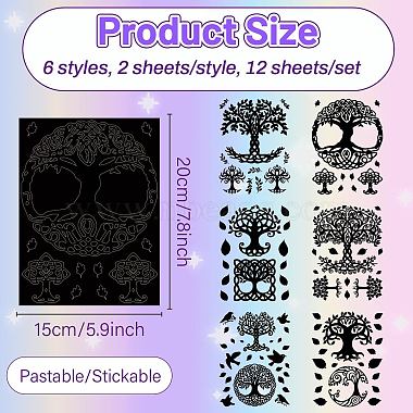 6 Sheets 6 Styles Religion Self-Adhesive PVC Waterproof Picture Stickers(DIY-WH0605-010)-2