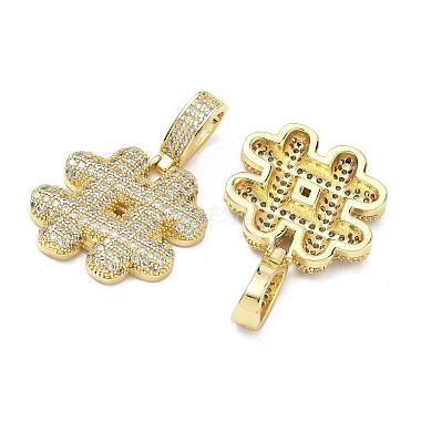 Brass Micro Pave Cubic Zirconia Pendants(KK-P345-17G-05)-2