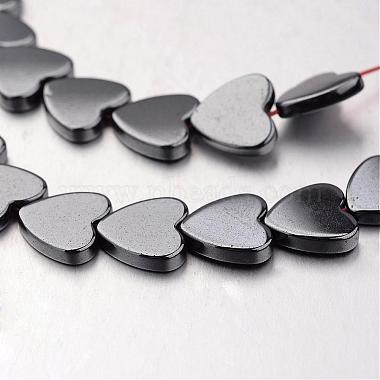 10mm Heart Non-magnetic Hematite Beads