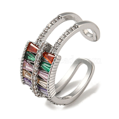 Colorful Ring Brass+Cubic Zirconia Finger Rings