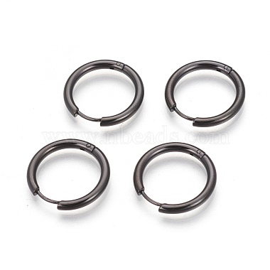 304 Stainless Steel Hoop Earrings(EJEW-P177-B-14)-2