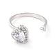 Heart Rotatable Open Ring for Women(RJEW-M139-15P)-1
